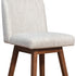 30" Beige And Brown Solid Wood Swivel Bar Chair