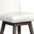 26" Pearl And Gray Solid Wood Swivel Bar Height Bar Chair