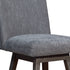 26" Black Solid and Gray Upholstered Swivel Counter Height Bar Chair