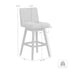 26" Gray Solid Wood Swivel Bar Height Bar Chair