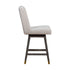 26" Taupe And Gray Solid Wood Swivel Bar Chair