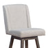 26" Taupe And Gray Solid Wood Swivel Bar Chair