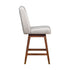 26" Beige And Brown Solid Wood Swivel Bar Chair