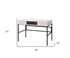 42" White and Black Writing Desk