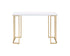 48" White and Gold Writing Desk