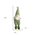 30" Green and White Fabric Sitting Gnome