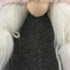 20" Gray and Pink Fabric Bunny Ears Sitting Gnome