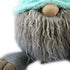 19" Blue and Gray Fabric Bunny Ears Standing Gnome