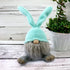 19" Blue and Gray Fabric Bunny Ears Standing Gnome