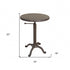 22" Industrial And Inustrial Iron Round End Table