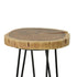 26" Black And Natural Solid Wood Live Edge Round End Table