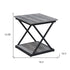 20" Black And Brown Manufactured Wood Square End Table