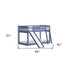 Blue Twin over Twin Solid Wood Bunk Bed With Slide and Ladder