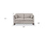 59" Dusty White And Brown Leather Loveseat