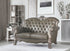 71" Patina And Bone Faux Leather Loveseat and Toss Pillows