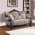 70" Pink And Brown Loveseat and Toss Pillows