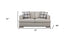 72" Beige 100% Linen And Walnut Love Seat with Pillows