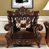 50" Espresso Faux Leather Tufted Wingback Chair