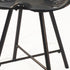 18" Black Iron Backless Bar Chair