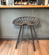 18" Copper Iron Backless Bar Chair