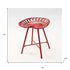 18" Red Iron Backless Bar Chair