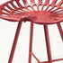 18" Red Iron Backless Bar Chair