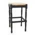 29" Natural And Black Solid Wood Backless Bar Height Bar Chair