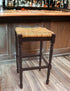 29" Natural And Espresso Solid Wood Backless Bar Height Bar Chair