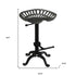 23" Black Iron Backless Adjustable Height Bar Chair