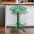 23" Green Iron Backless Adjustable Height Bar Chair