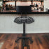 37" Black Iron Low Back Bar Height Bar Chair