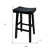 30" Black Solid Wood Backless Bar Height Bar Chair