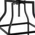 26" Chestnut And Black Steel Swivel Backless Adjustable Height Bar Chair