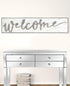 White Solid Wood Welcome Wall Decor