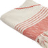 Red Woven Cotton Striped Throw Blanket