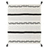 Black and White Woven Cotton Striped Throw Blanket