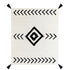 Black and White Woven Cotton Geometric Throw Blanket