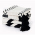 Black and White Woven Cotton Geometric Throw Blanket