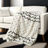 Black and White Woven Cotton Chevron Throw Blanket