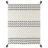 Black and White Woven Cotton Chevron Throw Blanket