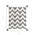 Black and White Woven Cotton Chevron Throw Blanket