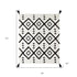 Black and White Woven Cotton Geometric Throw Blanket