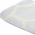 Blue and Off White Woven Cotton Geometric Throw Blanket