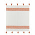 Orange Woven Cotton Striped Throw Blanket