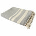 Orange Woven Cotton Striped Throw Blanket