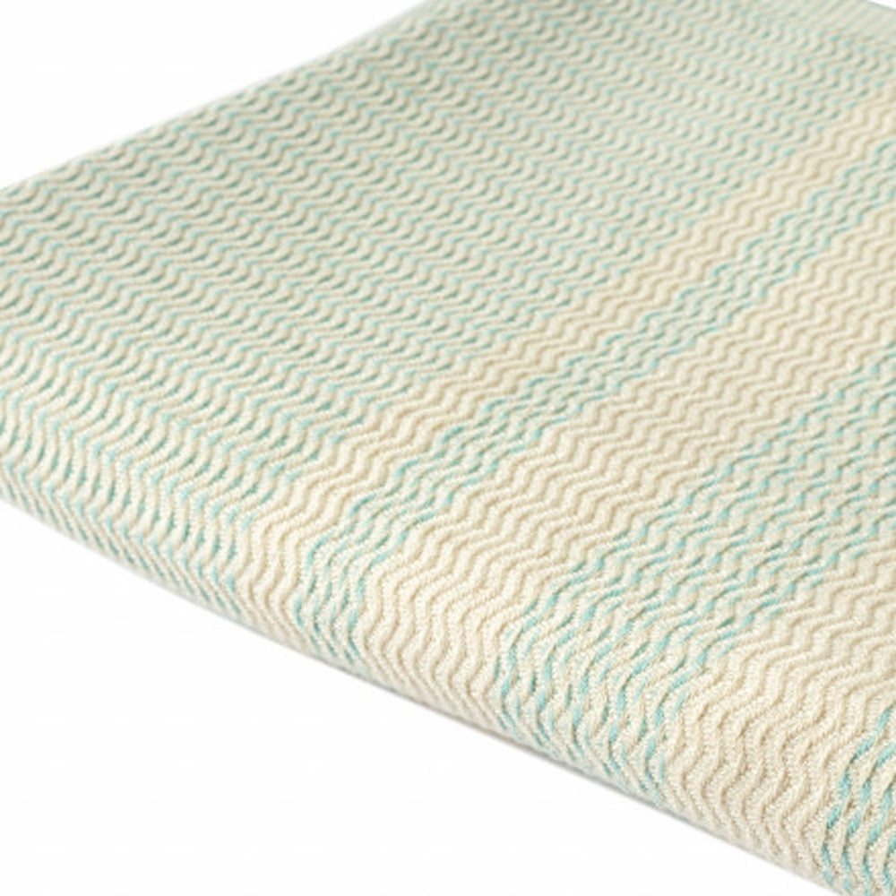 Orange Woven Cotton Striped Throw Blanket