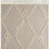 Cream Woven Cotton Herringbone Throw Blanket