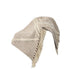 Cream Woven Cotton Herringbone Throw Blanket