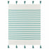 Blue and White Woven Cotton Striped Throw Blanket