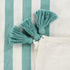 Blue and White Woven Cotton Striped Throw Blanket